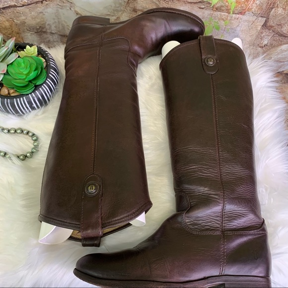 FRYE Cordovan Melissa Leather Button Boots, 7B - Picture 9 of 15